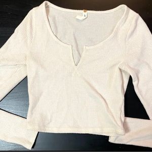 Pac Sun LA Hearts Rose Pink Cropped Long Sleeve Top Sweater Size XS